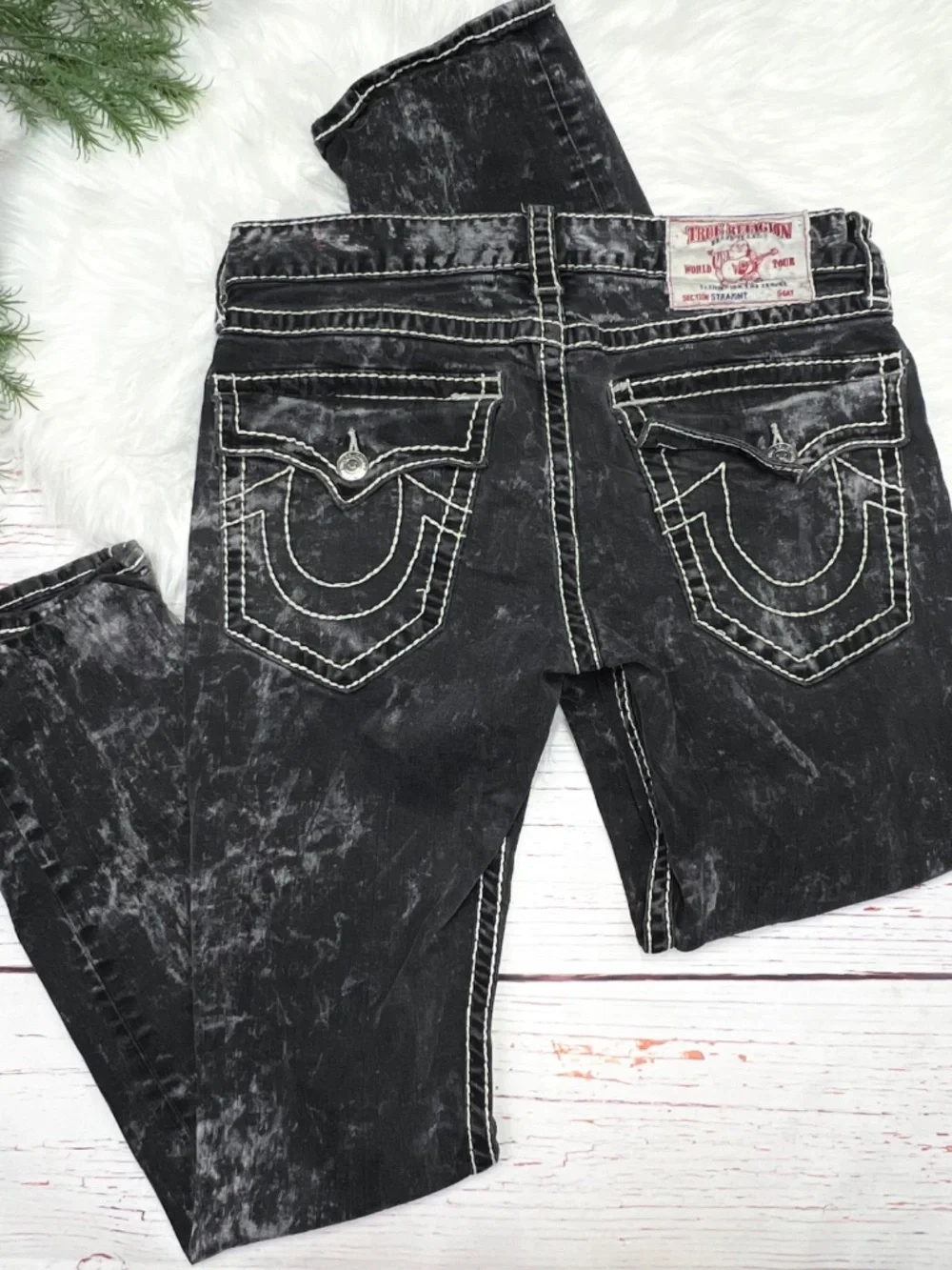 👖|•TRUE RELIGION•| Distressed Straight Leg Jeans Size 32x30👖